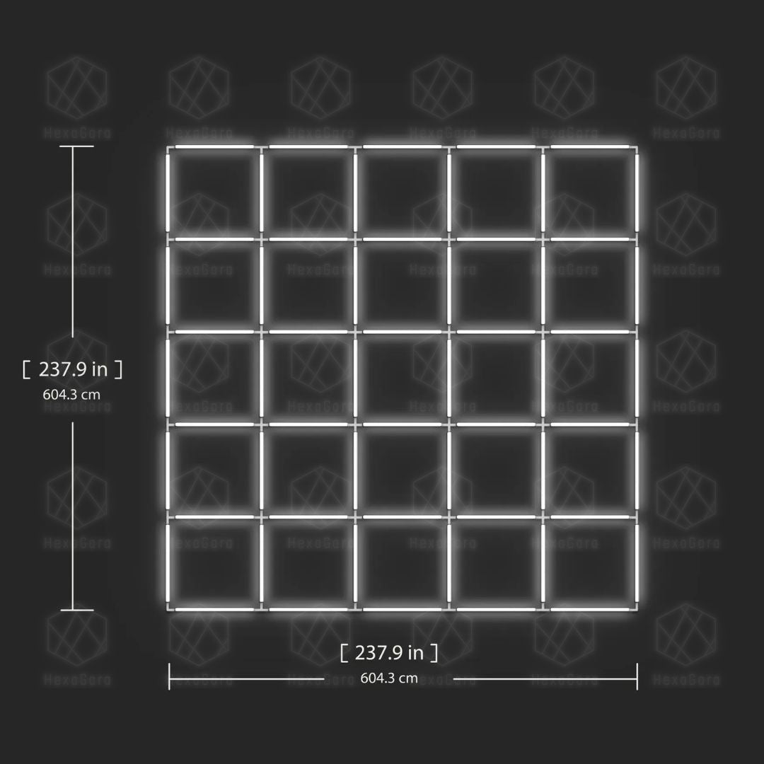 25 Large Squares Lights (6M * 6M) - HexaGara