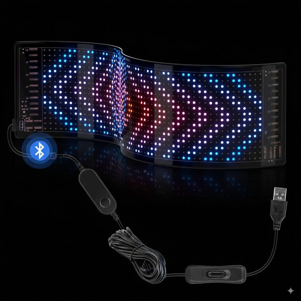 Flexible LED Matrix Display Panel - Addressable RGB, App Control - HexaGara