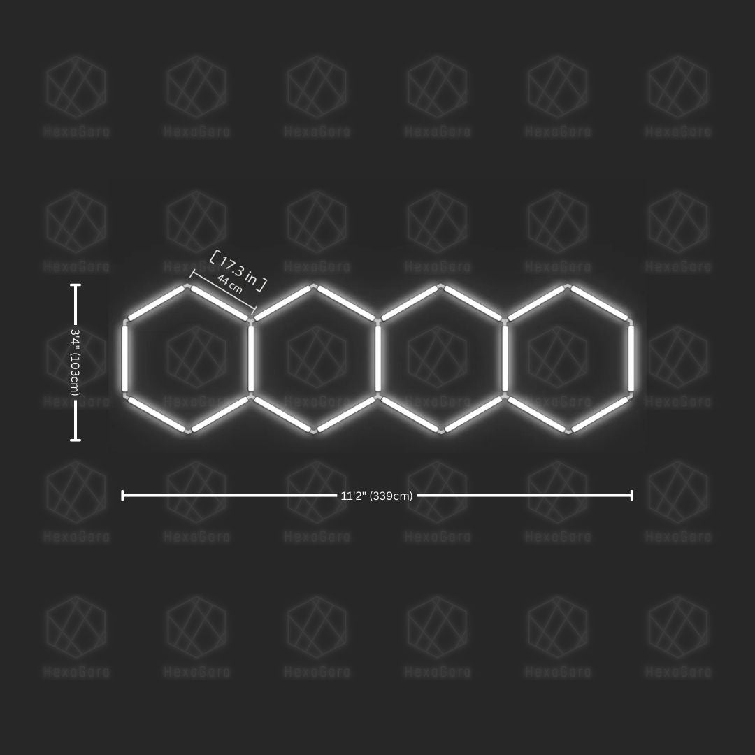 Hexagonal Lights Grid - 4 Hex (3.4M * 1M) - HexaGara
