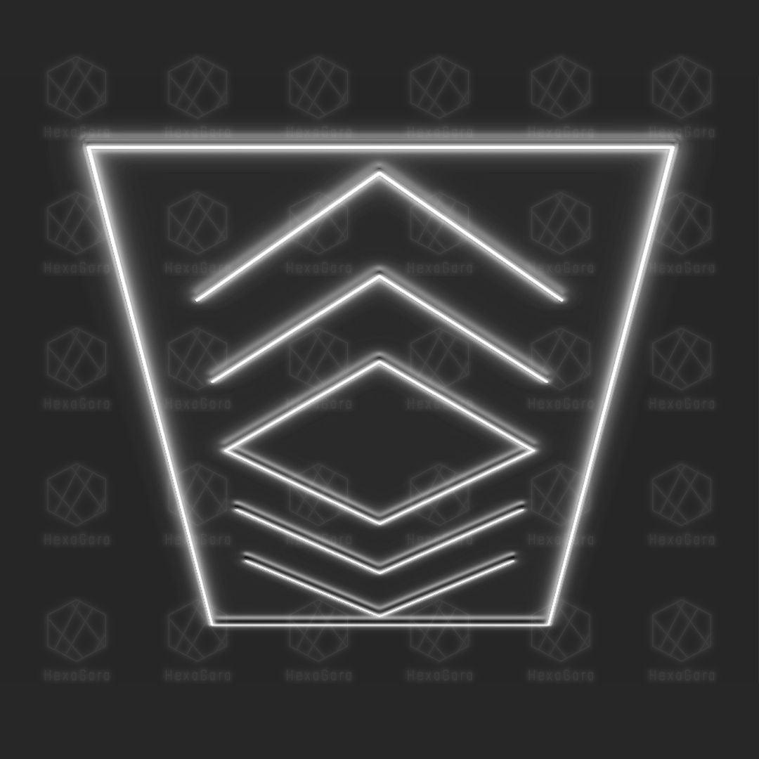 Arrows & Diamond Lights Grid with Border (4.8M * 2.4M) - HexaGara