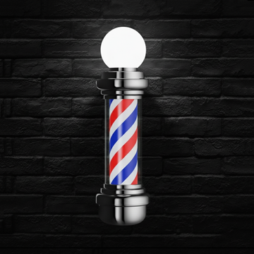Barber Shop Rotating Entrance Pole Light Classic - 55cm x 20cm