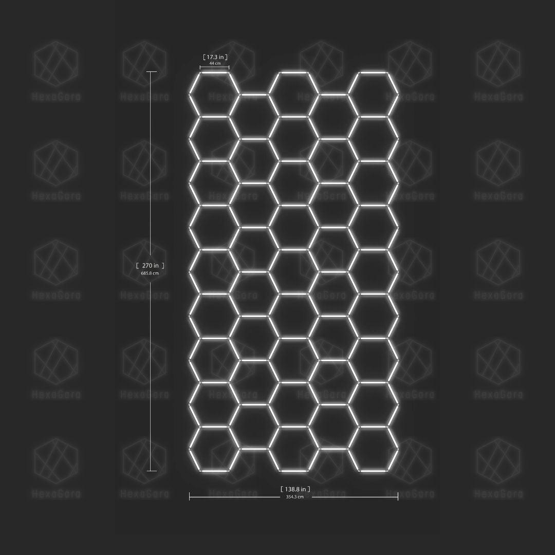 Hexagonal Lights Grid - 43 Hex - HexaGara