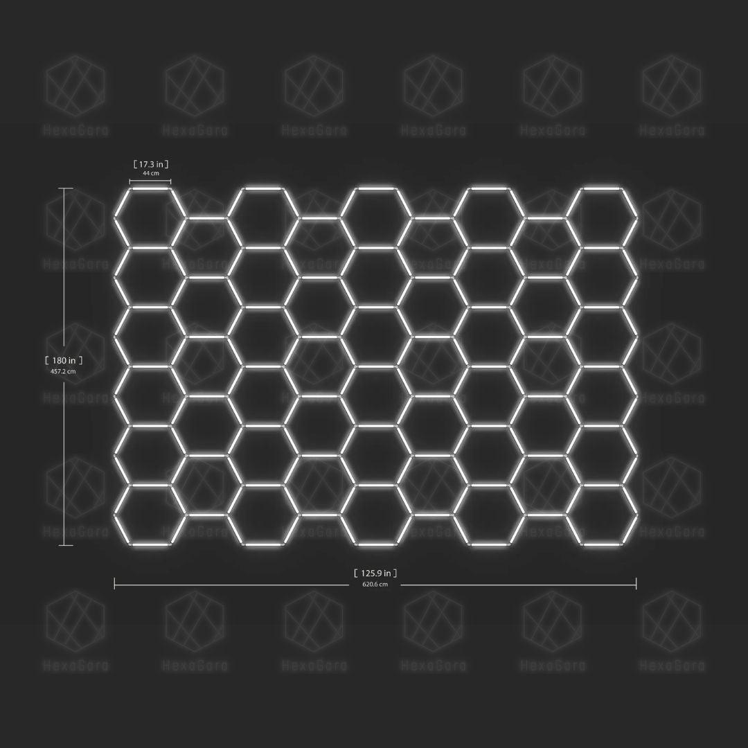 Hexagonal Lights Grid - 50 Hex (22' * 16') - HexaGara
