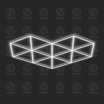 Geometric Lights Heart Shaped - 14 Triangles (9'2" * 6'8") - HexaGara