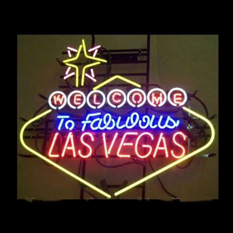 "Welcome to Famous Las Vegas" Neon Sign (Traditional Glass)