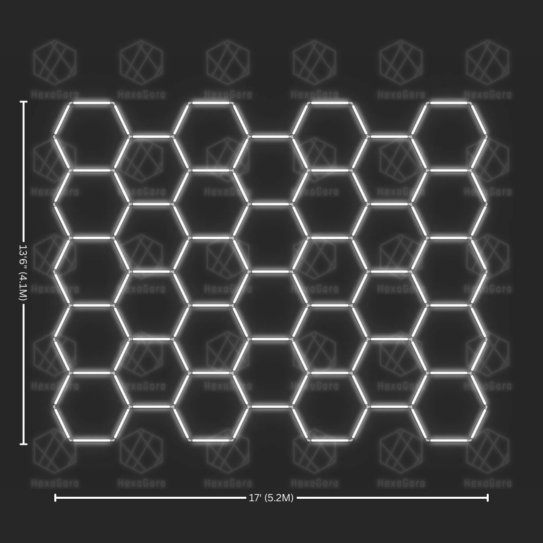 Hexagonal Lights Grid - 32 Hex (17' * 13'6") - HexaGara