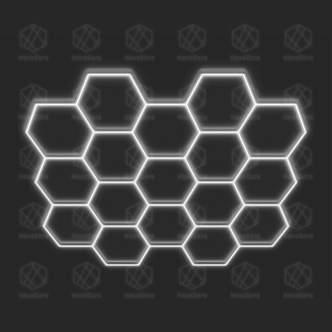 Hexagonal Lights Grid - 17 Hex - HexaGara
