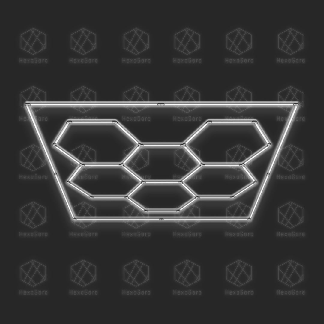Hexagon Lights Grid - 6 Hexagon with Border (2.4M x 2.4M/ 8' x 8')