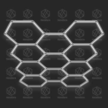 Large Hexagonal Lights (11 Hex) - 2.98x4.16m - HexaGara