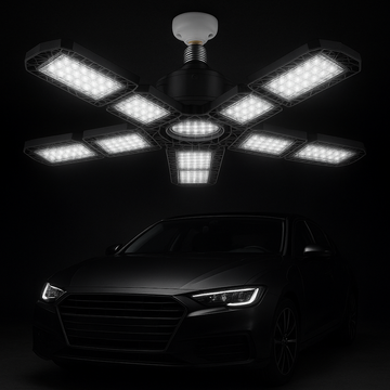 Super Bright Multi-Directional Ceiling Garage Lights - 10 Panels (15k Lumens)