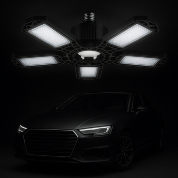 Super Bright Multi-Directional Ceiling Garage Lights - 5 Panels (15k Lumens)