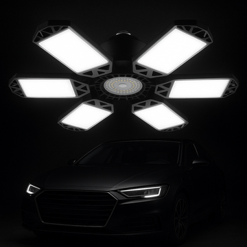 Super Bright Multi-Directional Ceiling Garage Lights - 6 Panels (15k Lumens)