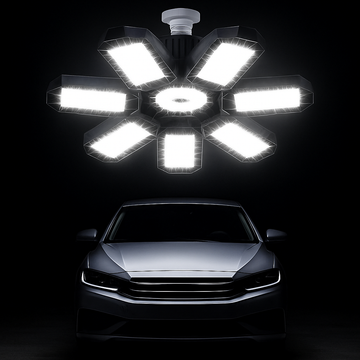 Multi-directional Garage Ceiling Lights (7 Panels, 15k Lumens)