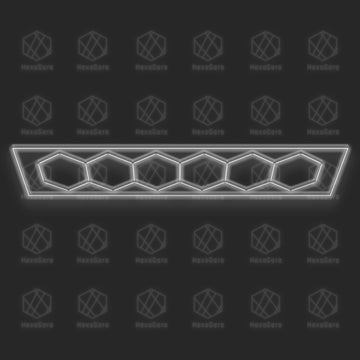 Oversized Hexagonal Lights - 6 Hex with Border (41' x 8'/ 12.6M x 2.4M) - HexaGara