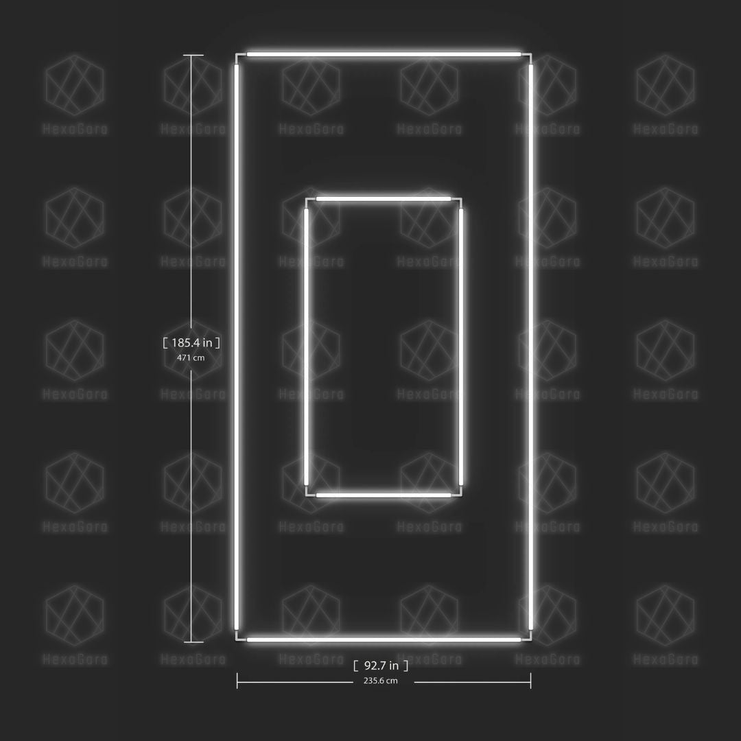 Large Rectangular Lights Grid - Double (2.4M * 4.8M) - HexaGara