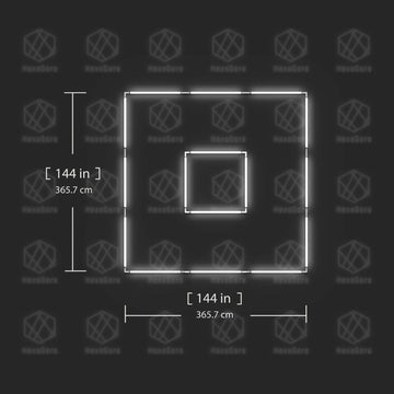Square within Square Lights (3.7M * 3.7M) - HexaGara