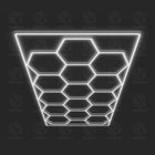Grille lumineuse hexagonale - 15 hexagones avec bordure colorée (8' * 16')