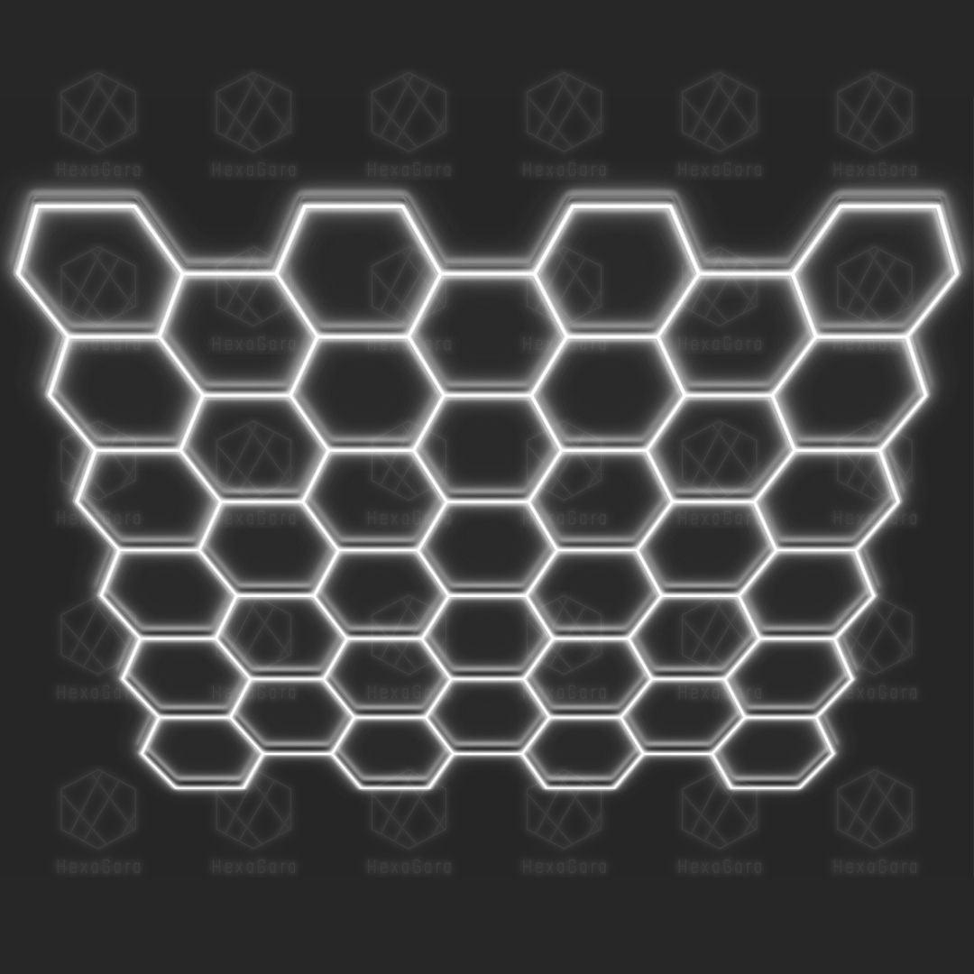 Hexagonal Lights Grid - 39 Hex - HexaGara