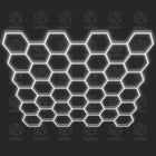 Grille lumineuse hexagonale - 39 hexagones (5,2 m x 5 m)