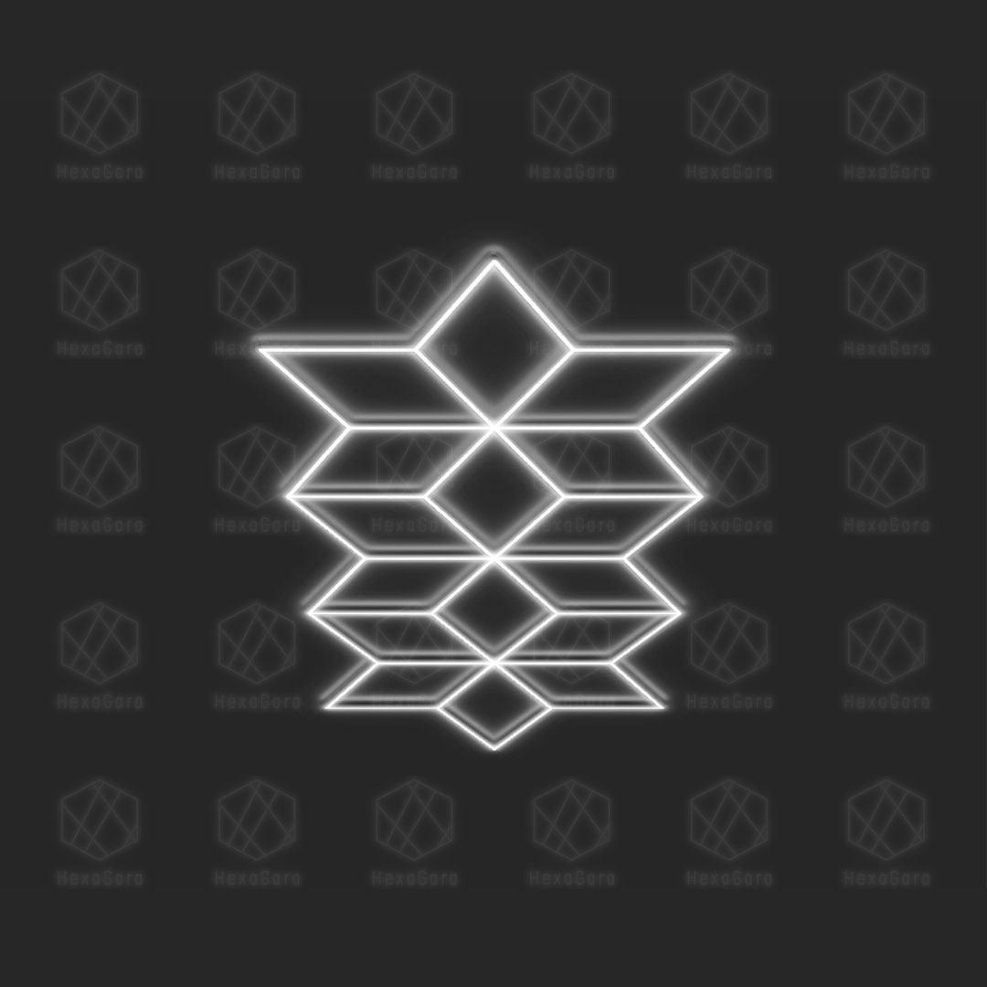 Large Geometric Lights Grid - 16 Diamonds (2.4M * 5.5M) - HexaGara