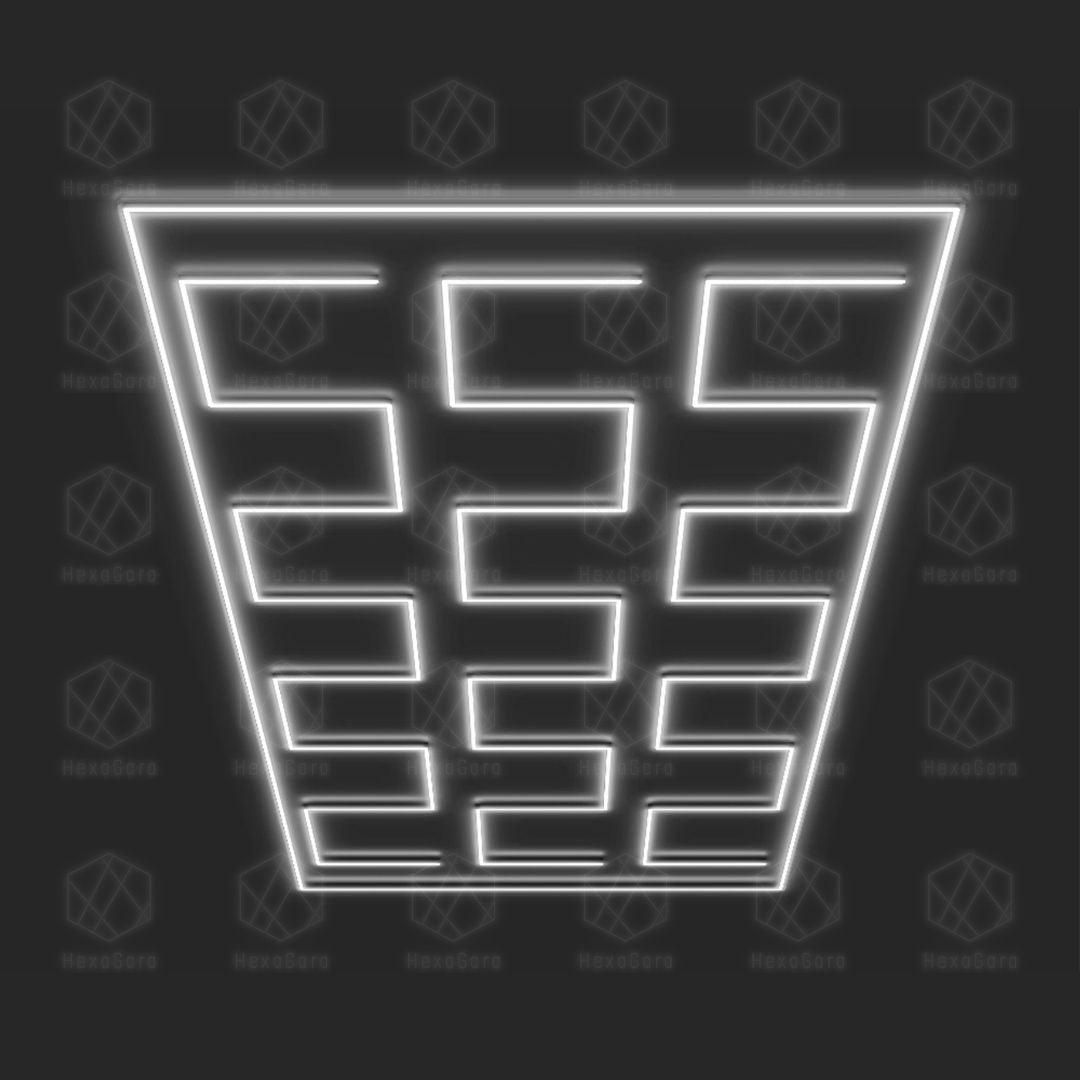 Large Linear Lights with Border (2.4M * 4.8M) - HexaGara