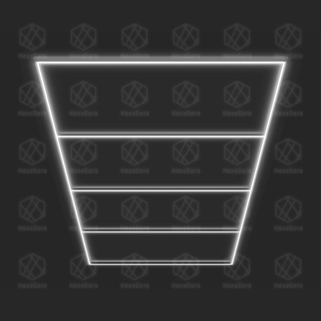 Large Rectangular Lights Grid - 4 Rectangles (2.4M * 4.8M) - HexaGara