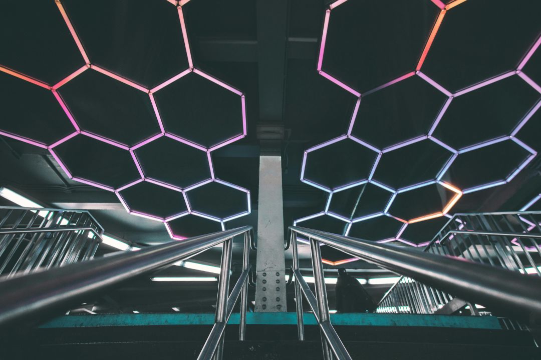 RGB Hexagon Lights Grid - 11 Hexagons (11'1" x 8'/ 3.4M x 2.4M)