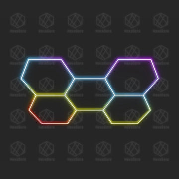 RGB Hexagonal Lights Grid - 5 Hex (1.7M * 2.4M) - HexaGara