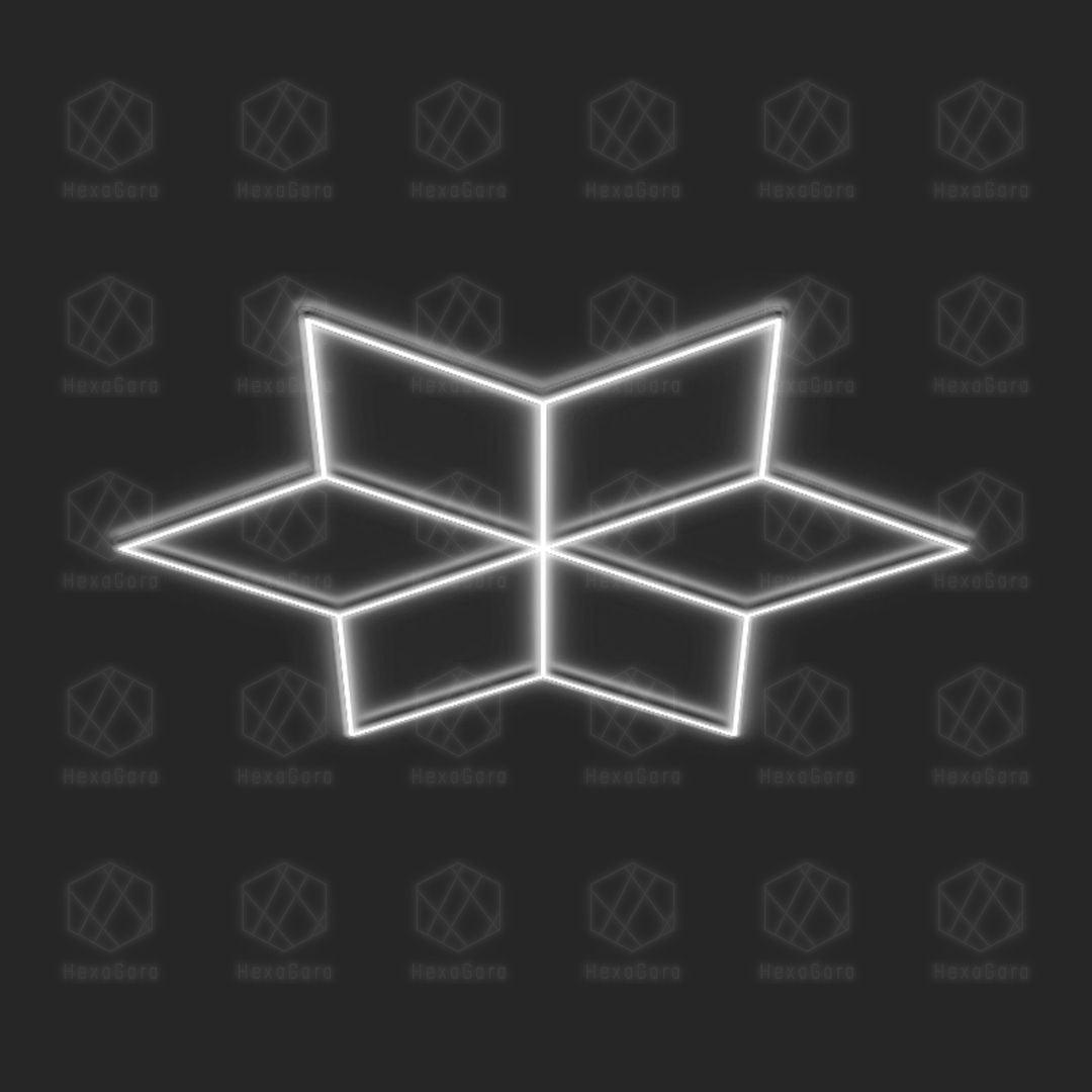 Geometric Lights Grid Star Shaped 6 Diamonds (2.8M * 2.4M) - HexaGara