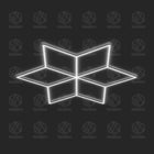 Grille lumineuse géométrique en forme d'étoile, 6 losanges (9'3