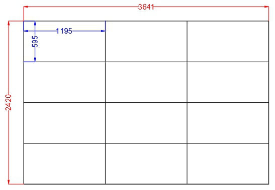 LED Ceiling Panel Light Box 3 x 4 (3.7M x 2.4M) - HexaGara