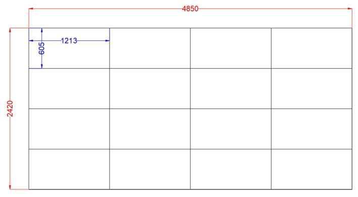 LED Ceiling Panel Light Box 4 x 4 (4.8M x 2.4M) - HexaGara