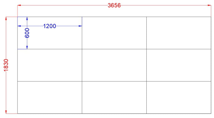 LED Ceiling Panel Light Box 3 x 3 (3.7M x 1.4M) - HexaGara
