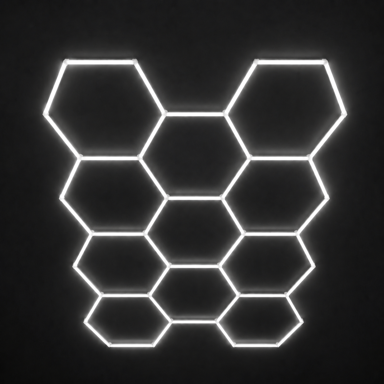 11-hex LED light grid in natural white 5000K