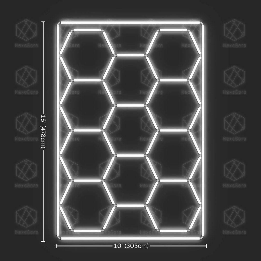 hex lights hexagonal lights with border dimensions