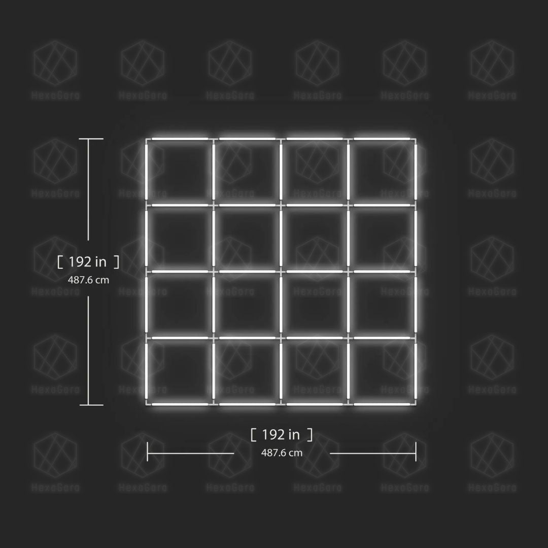 Square LED Light Grid 16'x16' | HexaGara