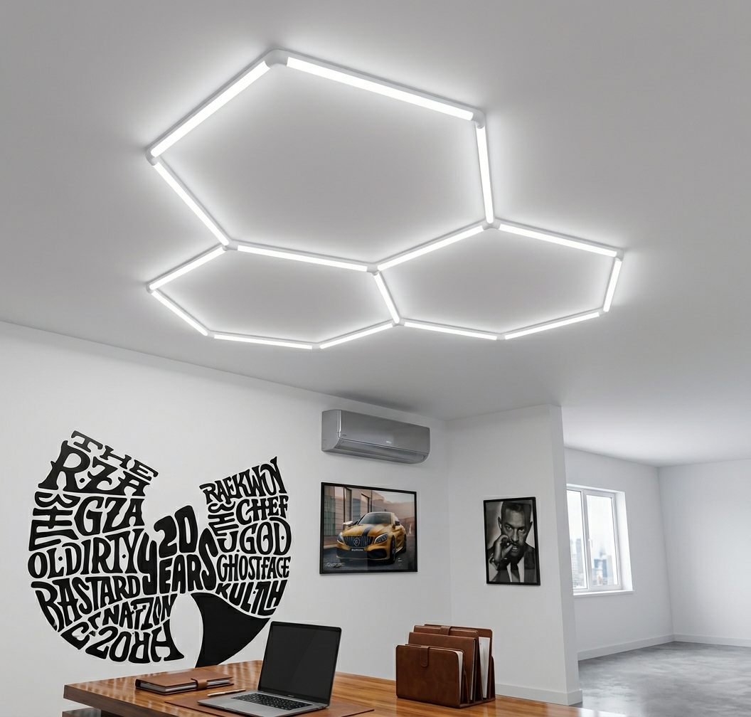 Hexagonal Lights Grid - 3 Hexagons