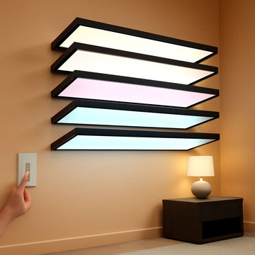 LED Flat Panel Ceiling Light (4ft x 1ft, Dimmable, 3CCT) 6-Pack