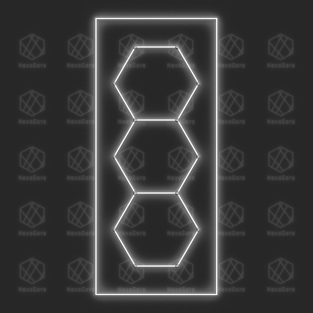 3 X-Large Hexagons Lights Set With Border (25ft x 11ft) - HexaGara