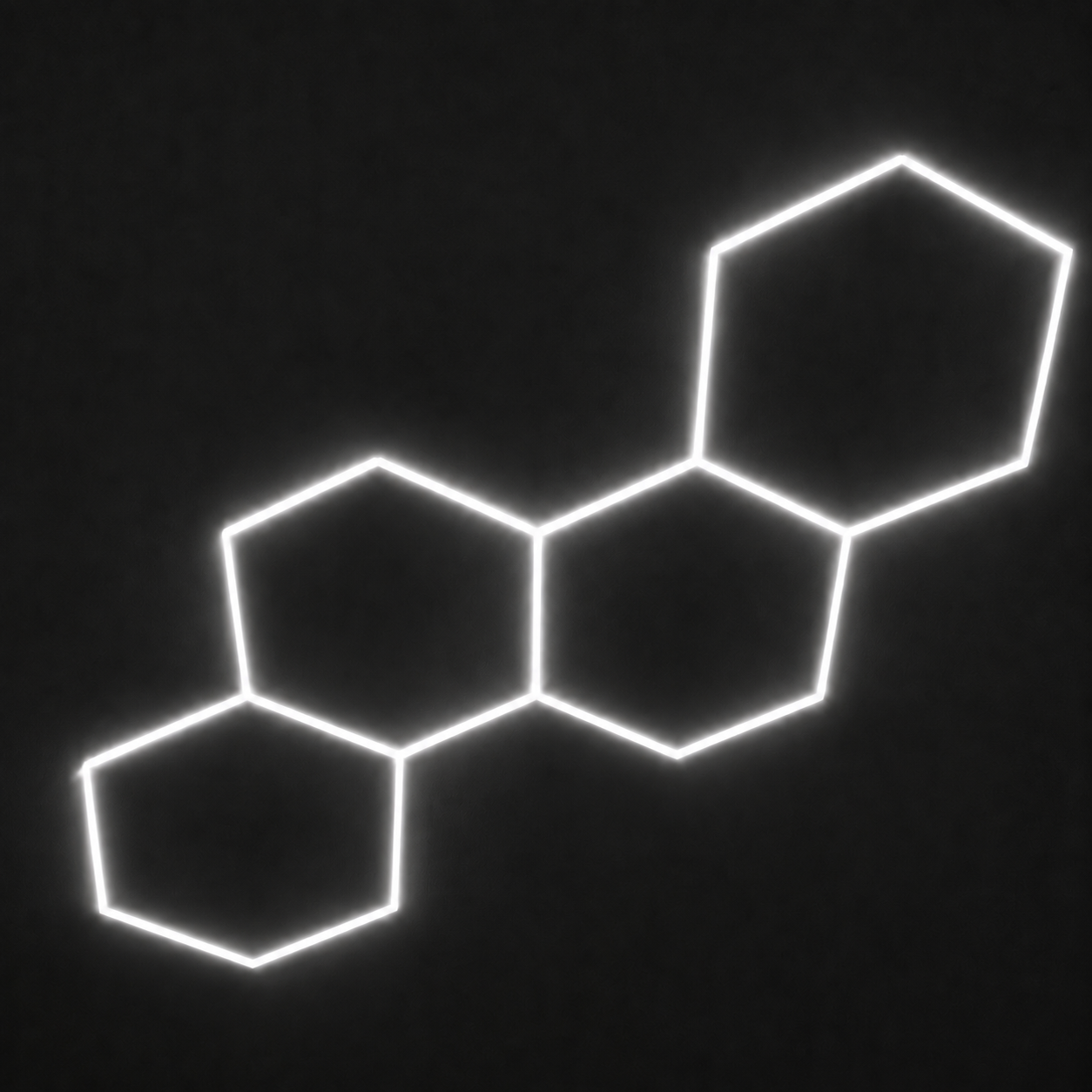 4-Hex LED light grid, staggered layout, natural white 5000K