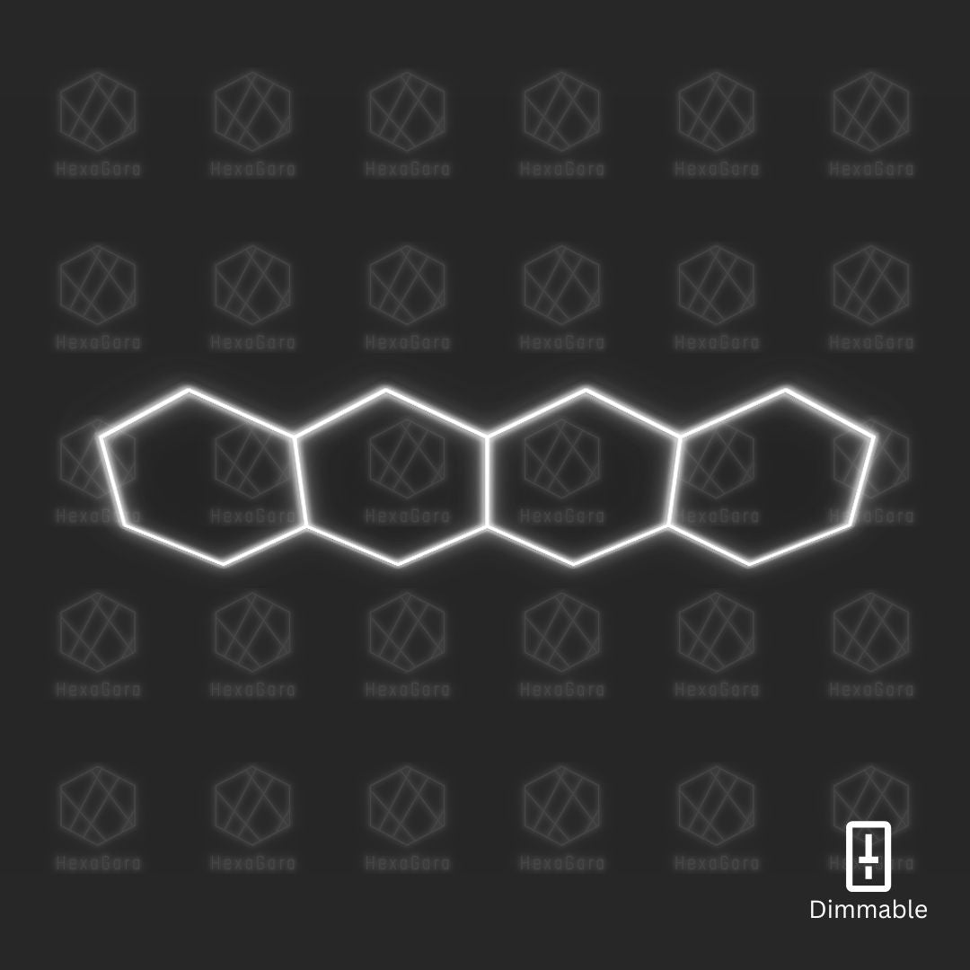 Dimmable Hexagon Lights Grid - 4 Hexagons (11'2" x 3'4"/ 3.4M x 1M)
