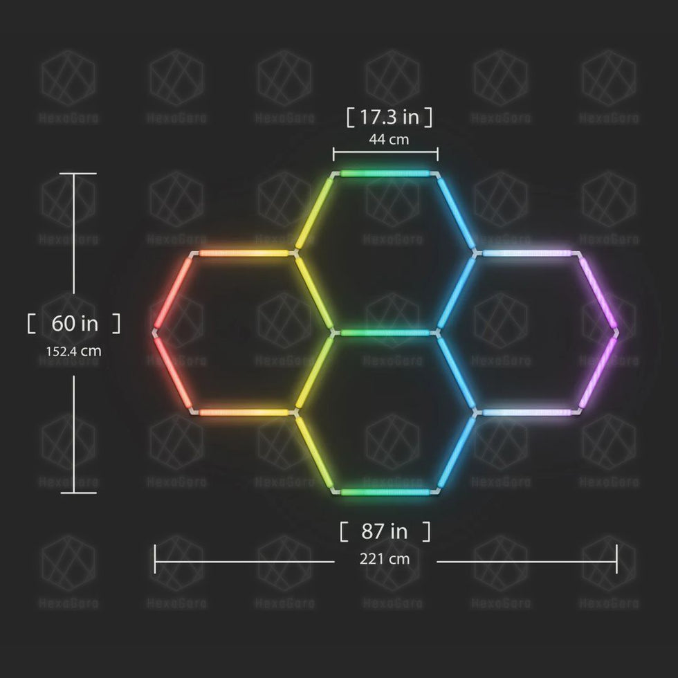 RGB Hexagonal Lights Grid - 4 Hex (Mesh) | Modern RGB LED Lighting ...