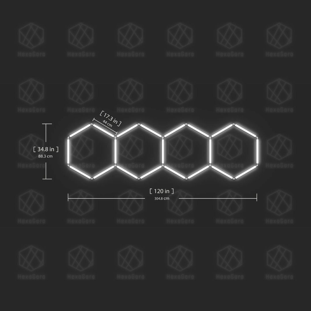 Hexagonal Lights Grid - 4 Hex - HexaGara