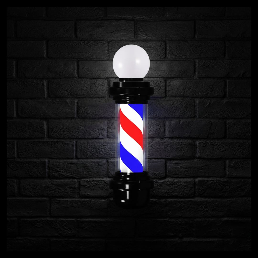 Barber Shop Rotating Entrance Pole Light - 60cm x 24cm