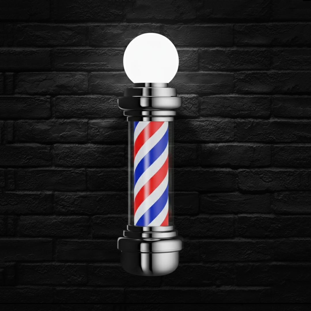 Barber Shop Rotating Entrance Pole Light Classic - 55cm x 20cm