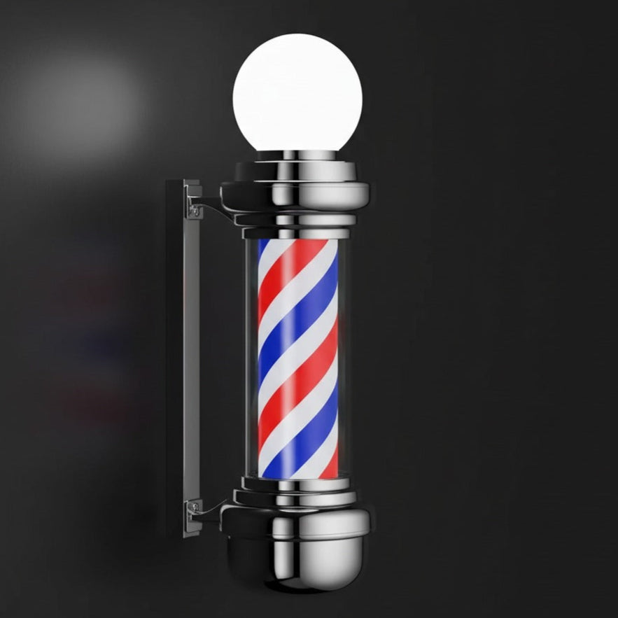 Barber Shop Rotating Entrance Pole Light Classic - 55cm x 20cm - HexaGara