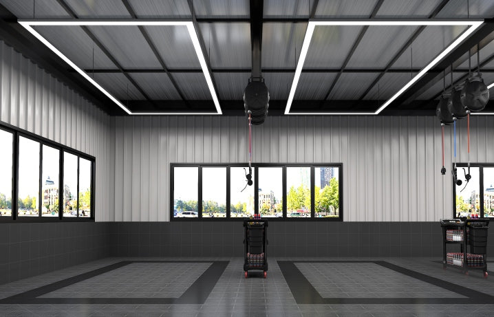 Large Rectangular Lights Grid - Single (2.4M * 4.8M, 10cm-thick Light Tubes)
