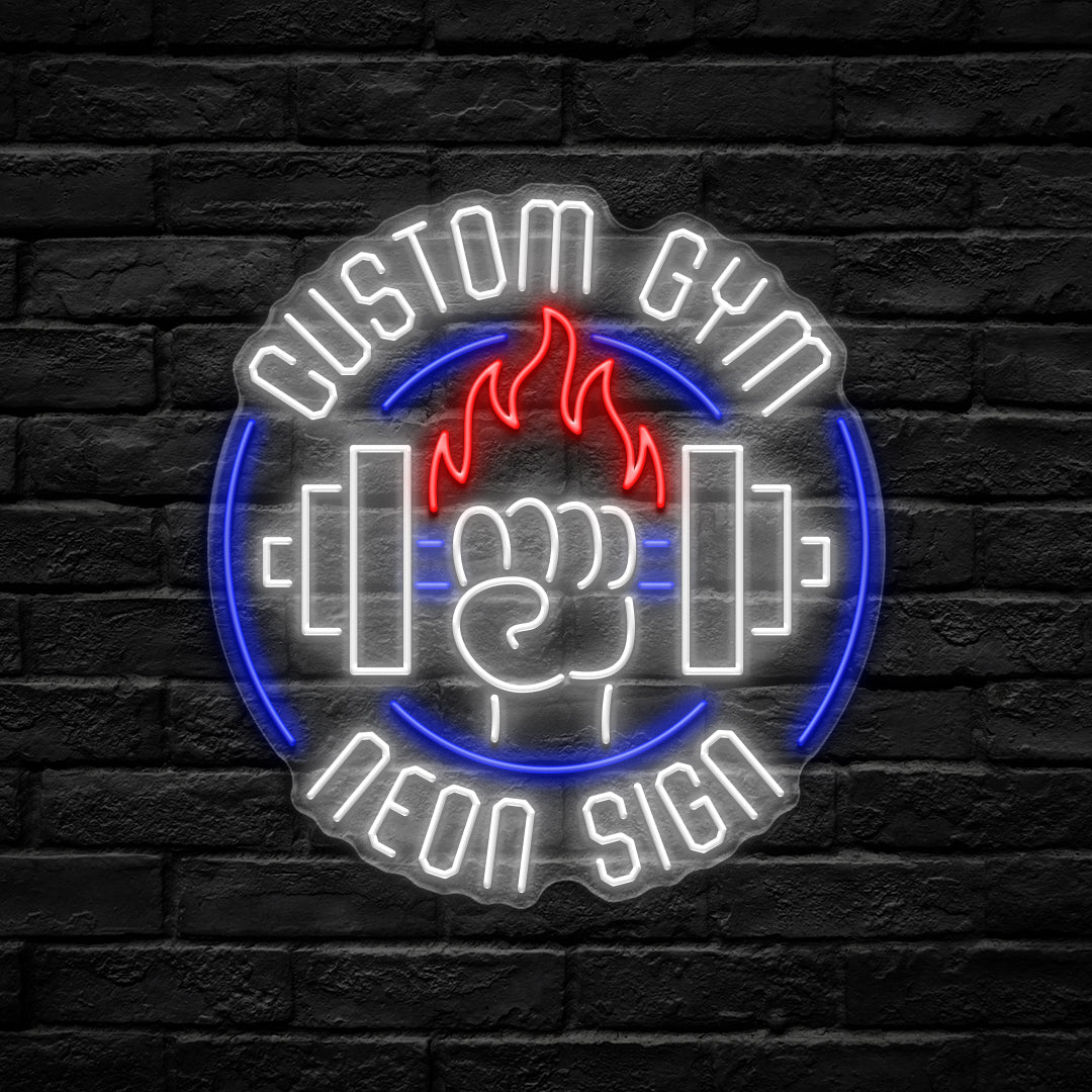 Custom Gym LED Neon Sign | Motivational Fitness Decor – HexaGara
