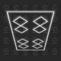 Diamond Lights Grid - 8 Diamonds with Border - HexaGara