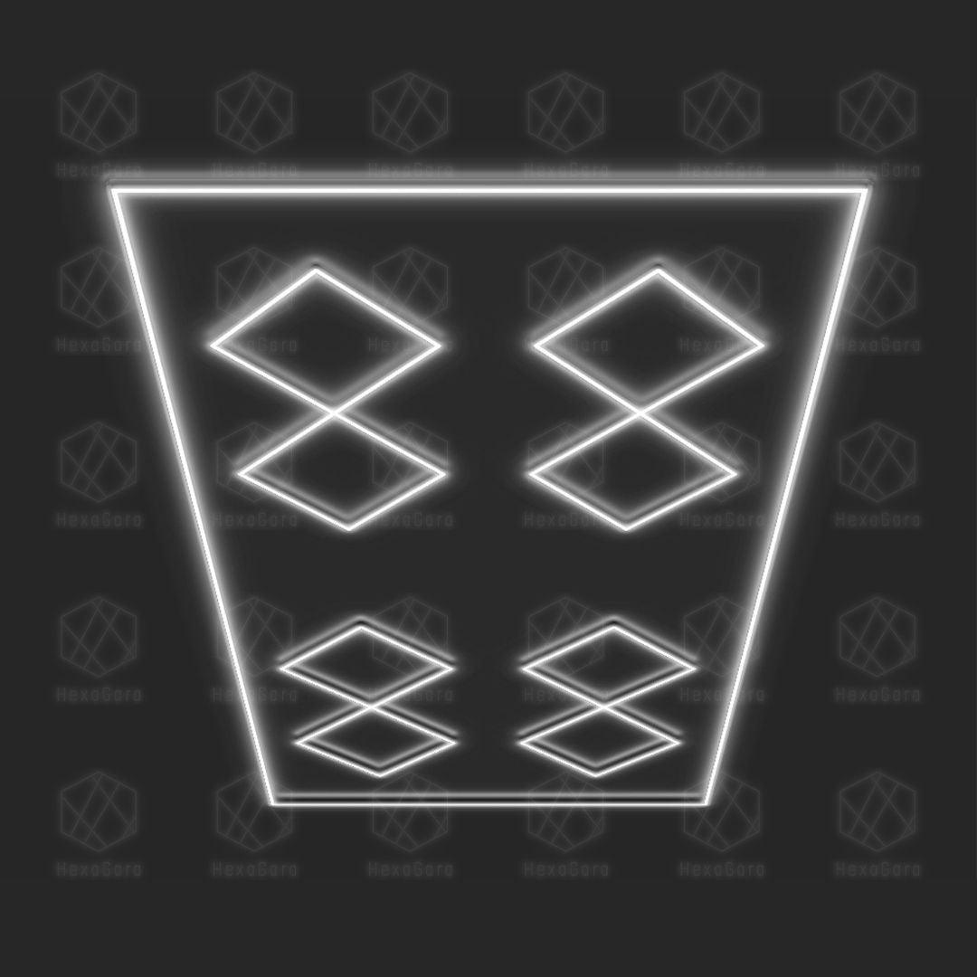 Diamond Lights Grid - 8 Diamonds with Border - HexaGara